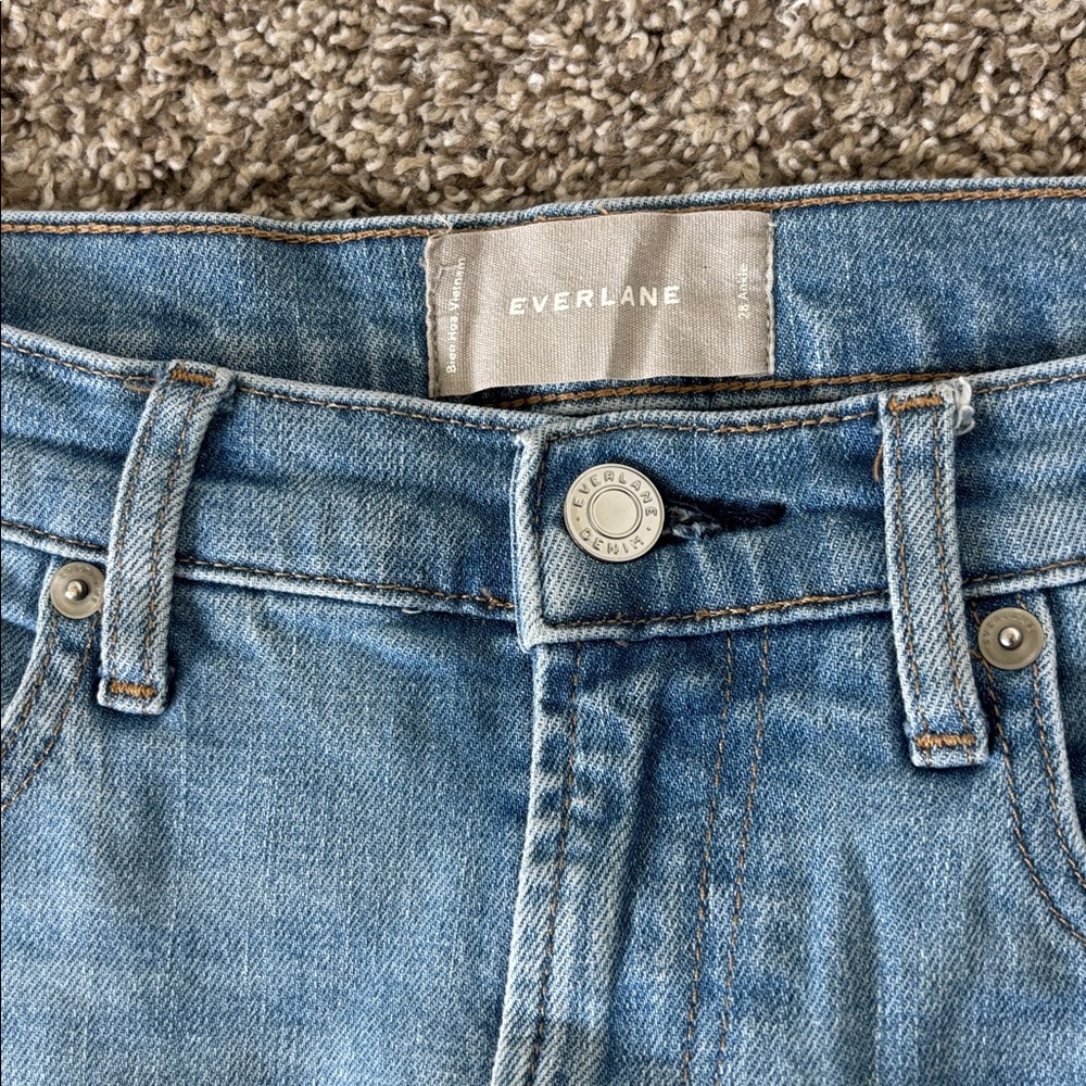 Everlane Women’s Bluewash Strech High Rise Ankle Jeans Size 28 - Picture 2 of 11